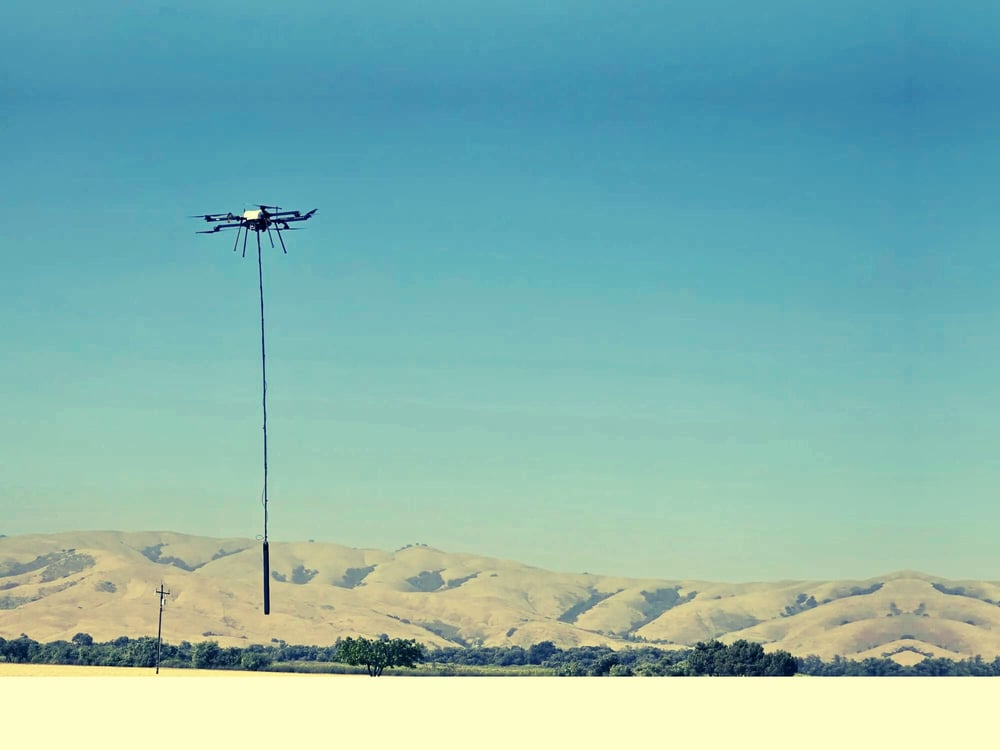 Skyfront drone over a desert scene